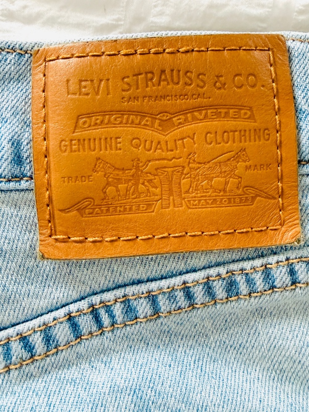 Levi’s Premium Ribcage Straight Ankle Jeans Light Wash High Rise  W28 L29 - Picture 7 of 12
